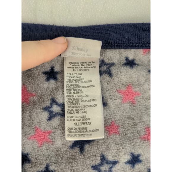 Disney Eeyore Pajama Top Size XL 16-18 Purple Embroidered Winnie the Pooh - Picture 9 of 11